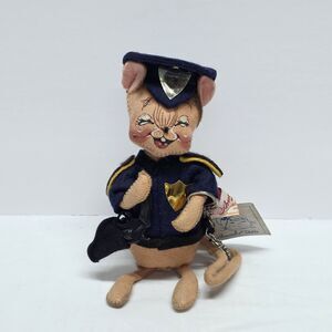 Vintage 1994 Annalee Mobilitee Art Doll Police Officer Mouse Policeman Retired